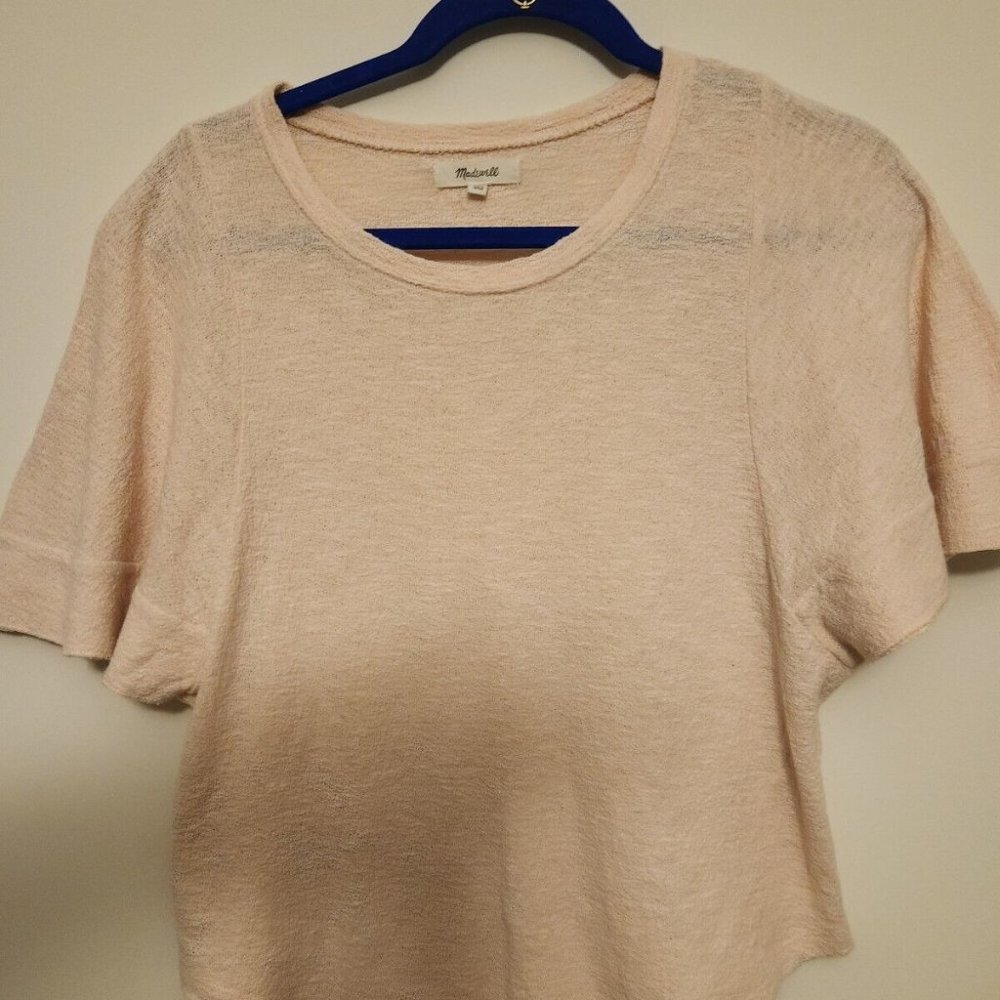 Madewell Womens X-Small Light Pink Soft Cotton Top